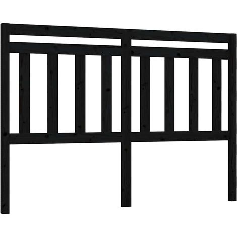 Maison Exclusive - Cabecero de cama madera maciza de pino negro 1 (1/5)