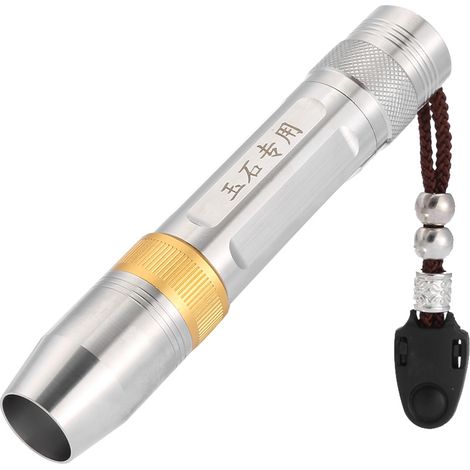 Lampe torche portable 3 couleurs ultraviolette UV blanc jaune pour tester l'argent en jade (1/5)