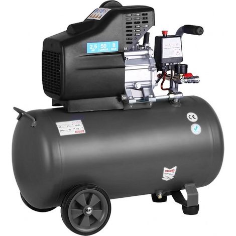 Compresor de aire profesional con certificado CE, 50 litros 2.5 CV 8 Bares
