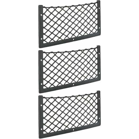Lot de 3 filets de rangement, 36x18 cm, nylon élastique, pour voiture, camionnette, caravane (1/4)