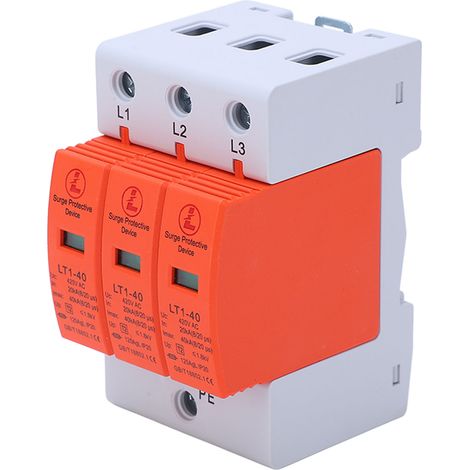 Parafoudre protecteur disjoncteur matériel électrique maison AC420V 20-40KA 3P (1/5)
