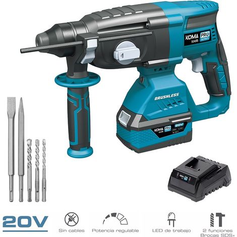 Kit martillo percutor brushless 20 v + batería 4,0 ah 08771 + cargador 60 w 2,3 a 08772