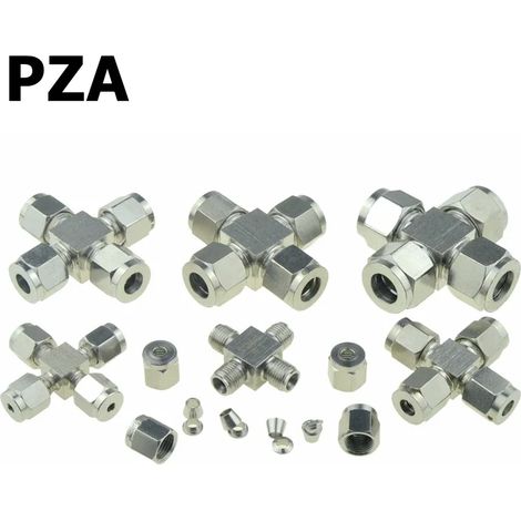 Raccord de tuyauterie à compression en acier inoxydable 304 (tube PZA-10 mm OD) : adaptateur de conversion 6 mm, 8 mm, 10 mm et 12 mm, coupleur YDF-LOK pour tubes 1/4 et 1/2. (1/5)