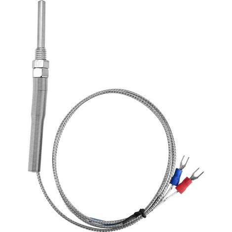 Thermoelement Typ K mit M8-Gewinde, 30 mm Sonde, Temperaturfühlerdraht 0–400 °C (1 m) (1/5)