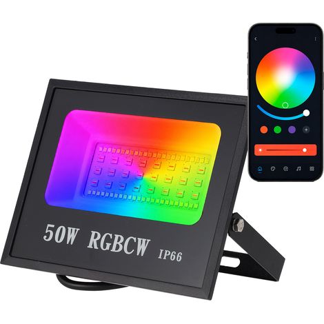 Proiettore LED Tuya 50W 90-110 lm/W IP65 120º WiFi RGB CCT (1/5)