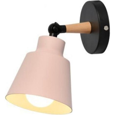lot De 2 Rose Mat Applique Murale Rglable 180 Lampe En Fer Et Bois E27 Plafonnier Style Nordique Moderne Pour Chambre Bar Caf Salle De Bains
