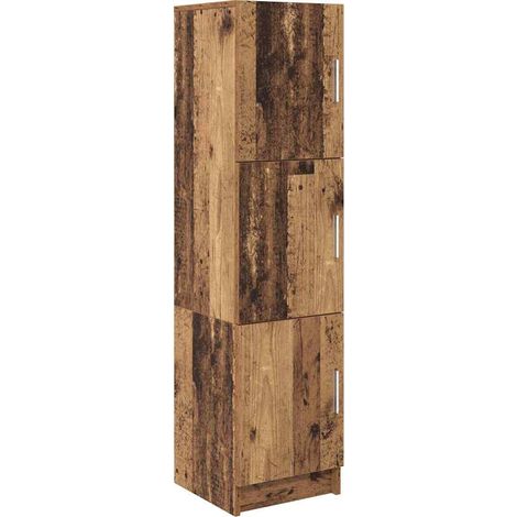 Buffet,Meuble de Rangement Bois ancien 31,5 x 32 x 124 cm CFW704336 (1/5)