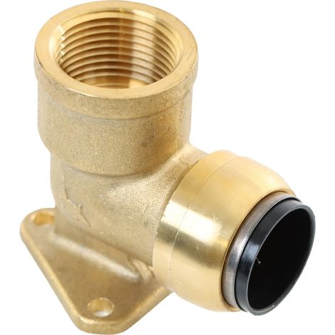 ELMAG Wandwinkel-Steckverbinder Messing SharkBite für Rohr 22 mm und 3/4, 90° (1/2)