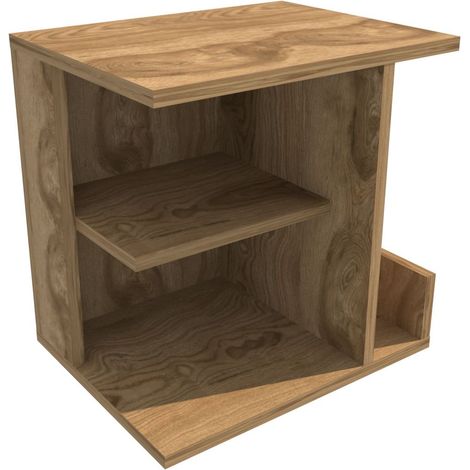 Table de chevet en bois "Karamira" - 45 x 35 x 45 cm - Marron