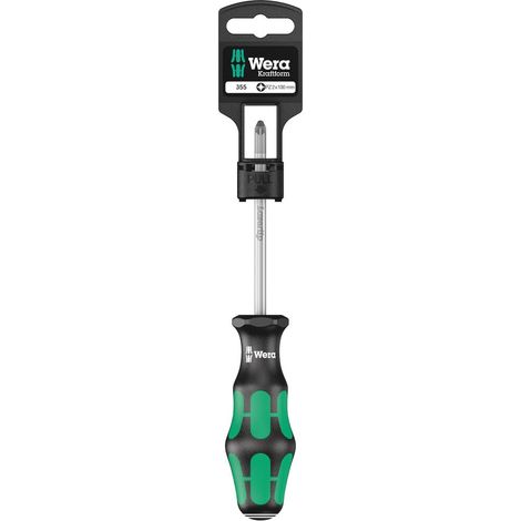 05100057001 355 Pz Sb Tournevis pour vis cruciformes Pz, 2 x 100 mm, Noir/Vert (1/5)