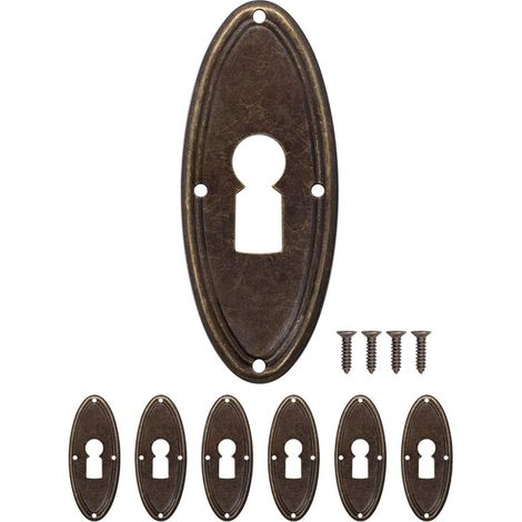Key Plates Rosettes Bronze Brass 60 x 24 mm (1/5)