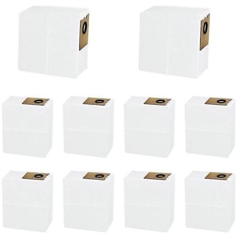 Lot de 10 sacs à poussière de rechange pour aspirateur robot Lefant M2 Pro / M2S Pro (accessoires inclus) - Sacs non tissés (1/5)