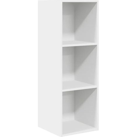 Mueble de TV mural funcional de diseño moderno 37 x 37 x 107 cm madera de ingeniería blanca 020047851 (1/5)
