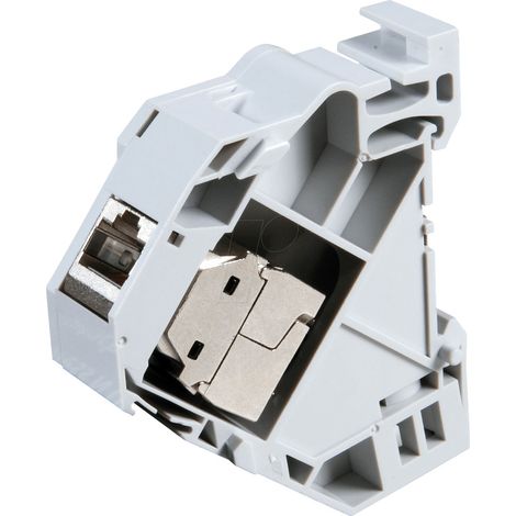 Adaptateur de module pour rail DIN pour module keystone RJ45, sans module