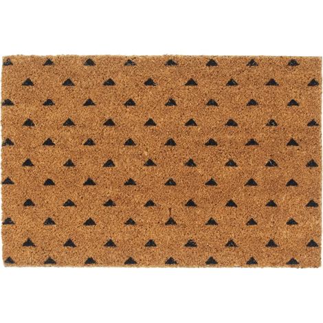 Tapis de porte touffeté extérieur 40 x 60 cm durable antidérapant style naturel en fibre de coco naturel (1/5)