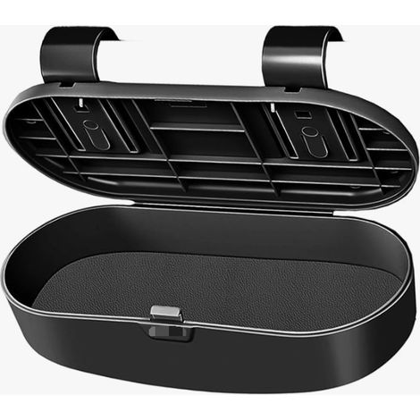 Soporte universal para gafas de sol para visera de coche (2 piezas), soporte universal resistente a los arañazos para gafas - Negro (1/4)