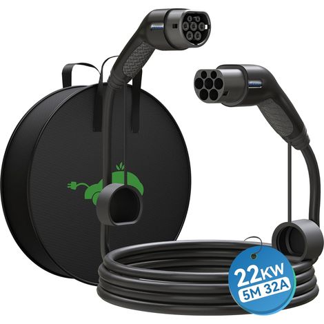 Type 2 Mode 3 22kW 32A 3 Phase 5m Charging Cable for Electric Car/EV Hybrid Type 2 to Type 2 IP65 Compatible with All Models Type 2/CCS2 (1/5)
