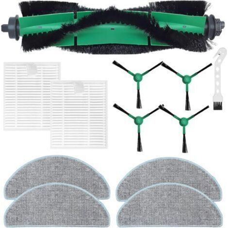 Accessoires pour iRobot Roomba Combo Essential Y0112 Y0110 Y011240 Y01040 pièces de Rechange pour aspirateur Robot, Brosse rotative + 2 filtres + 4 Chiffon Nettoyage + 4 brosses latérales (1/4)