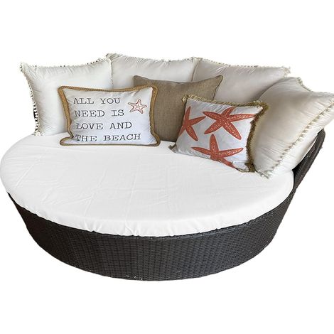 Housse imperméable pour chaise longue - Taille universelle - Ronde - Blanc (1/5)