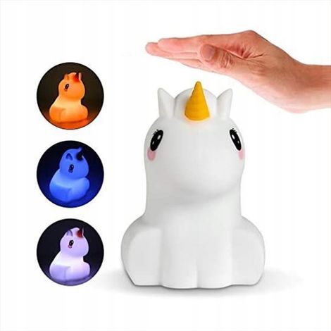 LAMPE DE NUIT POUR ENFANTS LICORNE LED SILICONE (1/4)
