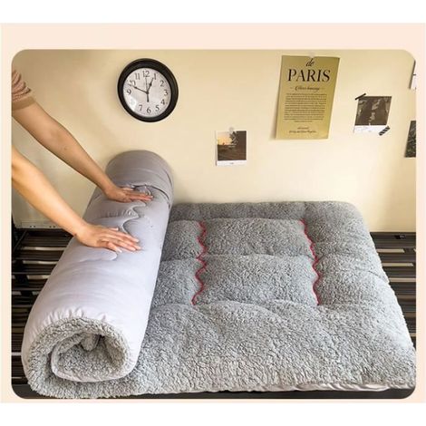 Matelas Pliable 120 x 200cm Japonais pais Tapis De Lit MatelasMatelas en polaire simple Peu Encombrant Pliant Et multicolor MATELAS (1/2)