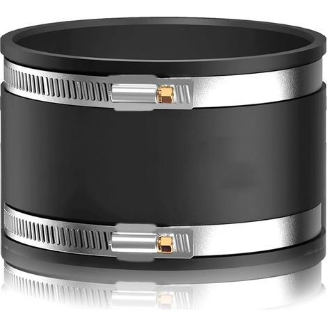 Flexible Rubber Sleeve 150mm Hose Connector for PVC and Stainless Steel (1/3)