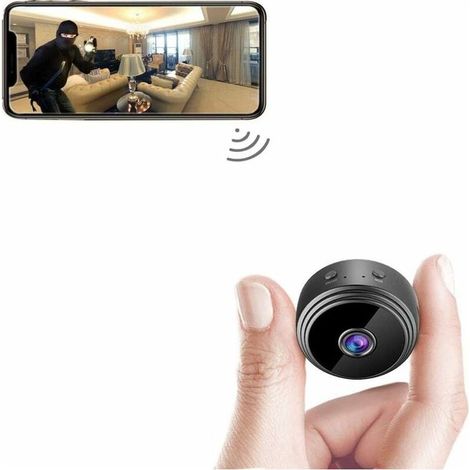 Caméra de sécurité sans fil Wi-Fi Mini IP, petite caméra intelligente pour la maison avec vision nocturne, fixation magnétique, batterie intégrée et application de surveillance en temps réel. (1/5)