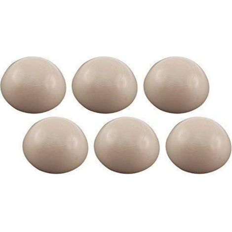 Autocollant Trou Avec Vis - Diamètre 60 mm - Hauteur 15 mm - Couleur Beige - Lot de 6