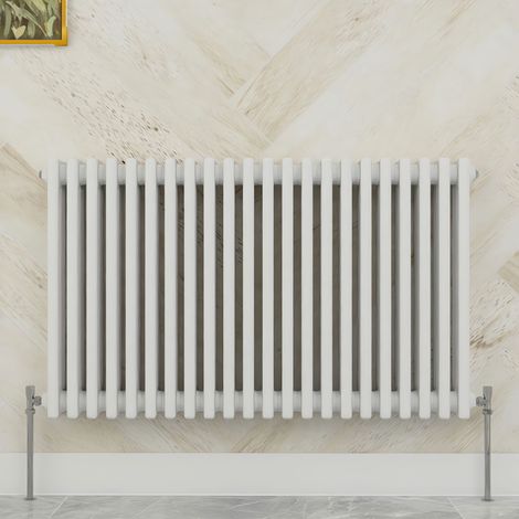 SKY Bathroom 600x1010mm 3 Column Radiator Horizontal White Traditional Column Radiator (1/5)
