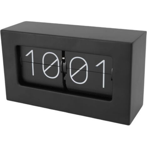 Retro-style flip clock, automatic page rotation, mechanical 24-hour display, stainless steel, office and home decoration (1/5)