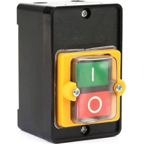 Commutateur Bouton Poussoir AC 220V380V 10A Interrupteur Bouton de Commande de Puissance tanche Bouton Marche Arret Odipie (1/4)