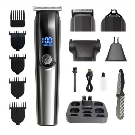 Generic Tondeuse multifonction pour homme, imperméable et rechargeable, convient pour le corps, la barbe, le dos, l'aine et les parties privées