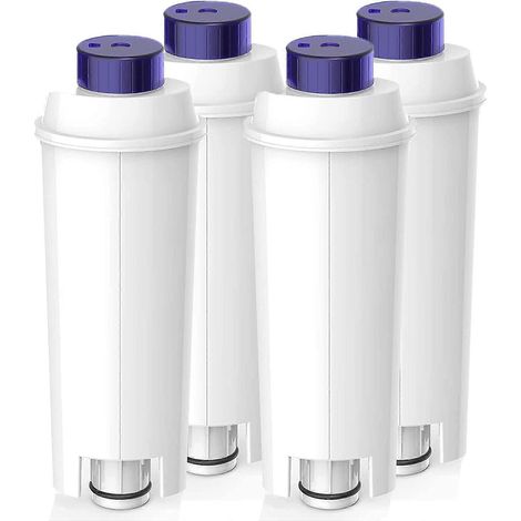 Filtre à eau pour machine à café Delonghi Dlsc002, compatible avec les machines à café De'Longhi séries Ecam, Etam, Ec et BC, lot de 4.