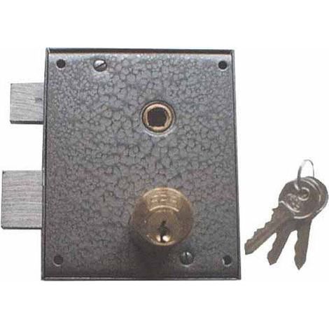 Serrure de porte en fer cylindre long gauche 611 FPB