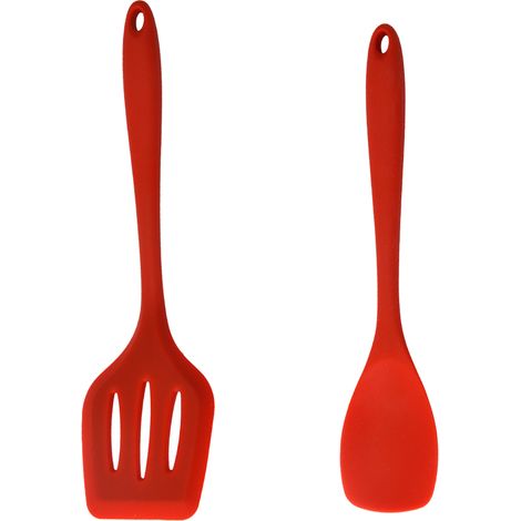 Ensemble Ustensiles Cuisine - Silicone Resistante Chaleur - Conception Monobloc Hygienique - Pour Melange Et Cuisson - Lot De 2 (1/5)