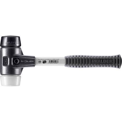 HALDER SIMPLEX Hammer Gefüllter Gummi / Superplastik mit verstärktem Tempergussgehäuse und Glasfaserstiel - D=50 mm - 3727.050 (1/5)
