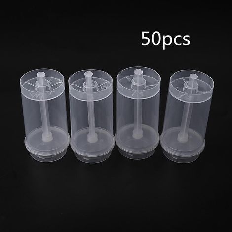 50 Stück durchsichtige Push-Pops mit Deckel, ideal für Partys, leicht zu befüllen, robust
