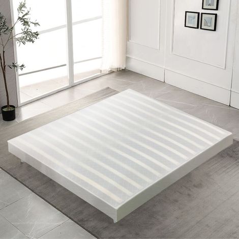 Sommier tapissier 140x190cm – 5 pieds en bois – 2x13 lattes – Structure robuste pour adultes et enfants – Livraison rapide 2-5 jours