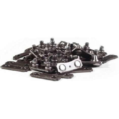 10 Maillons D'attache Mâle Et Femelle - Chaîne Tronçonneuse 3/8 058 - Épaisseur 1,5 mm - Compatible Toutes Marques - Largeur 19,05 mm (1/2)