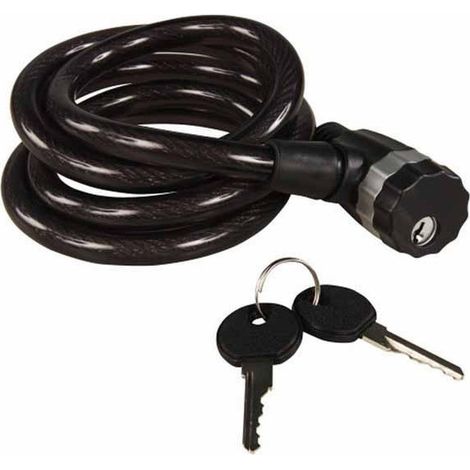 TrAdE Shop Traesio - Catena Con Lucchetto E 2 Chiavi In Acciaio Per Moto E Bicilette 1,5 Metri 12 Mm -