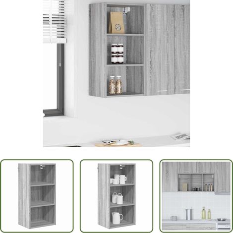 Küchenschrank Holz - Hängeschrank Graues Sonoma 40 x 29,5 x 80 cm Holzwerkstoff (1/5)