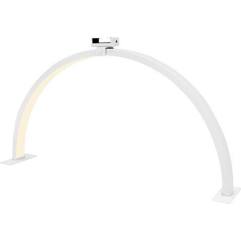 Lampada a mezza luna da 75 cm LED Luce da tavolo per manicure 50W Salone di bellezza per unghie 3 tonalità di colore Bianco Caldo Neutro Freddo 3000-6000K Dimmerabile Morsetto Supporto per telefono