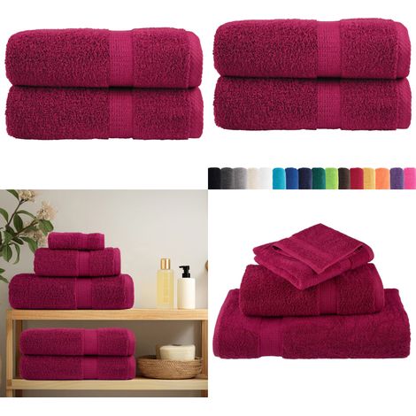 Premium-Waschtücher SOLUND 2 Stk. Bordeaux 30x30 cm 600 g/m² - Badetücher - Baumwollhandtücher (1/5)