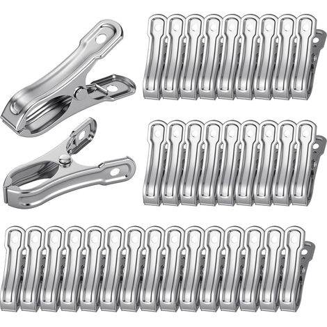 CCYKXA  35pcs Clips de Film, Pinces de Jardin en Acier Inoxydable pour Serre, Clips de Fixation Solide aux Intempéries Arceaux de Jardin pour Tissu d'Ombrage, Couverture Végétale Serre