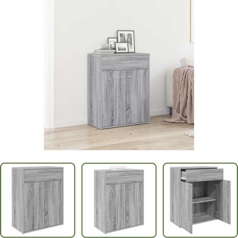 Holzbeistelltisch Sonoma - Sideboard Grau Sonoma 60x30x75 cm Holzwerkstoff (1/5)