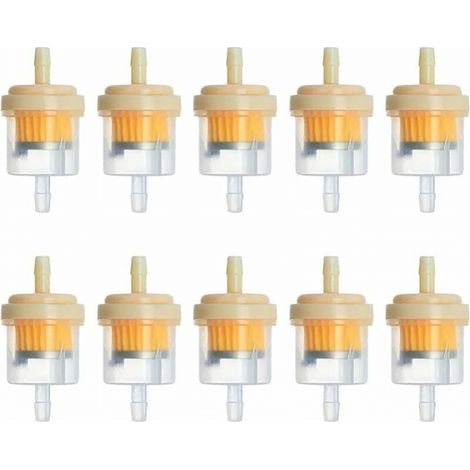 10-teiliger Magnetpatronenfilter zur Entfernung von Verunreinigungen aus Benzin, Schnellkraftstofffilter geeignet für Motorräder, Rasenmäher und Rasentraktoren. (1/5)