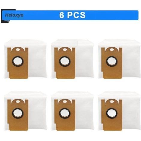 Sac aspirateur robot Compatible avec Lydsto R1/R1A Mijia, accessoires de nettoyage pour robot laveur balai, sac à poussière (lot de 6) (1/4)