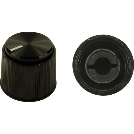 Cliff CL16924 CL16924 Drehknopf Schwarz (Ø x H) 19.1 mm x 16 mm 1 St.