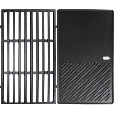 7638 Set griglia e piastra in ghisa 44,5 x 30 cm per modelli Weber Spirit 300 Spirit serie E-310/E-320/E-330/S-310 e GS4 Spirit II (solo con manopole di controllo anteriori (1/5)