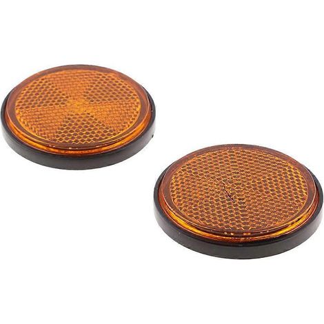Gut sichtbare, wetterfeste, fahrzeugkompatible runde Verkehrssignalreflektoren mit 5,5 cm (2,16 Zoll) Durchmesser. (1/5)